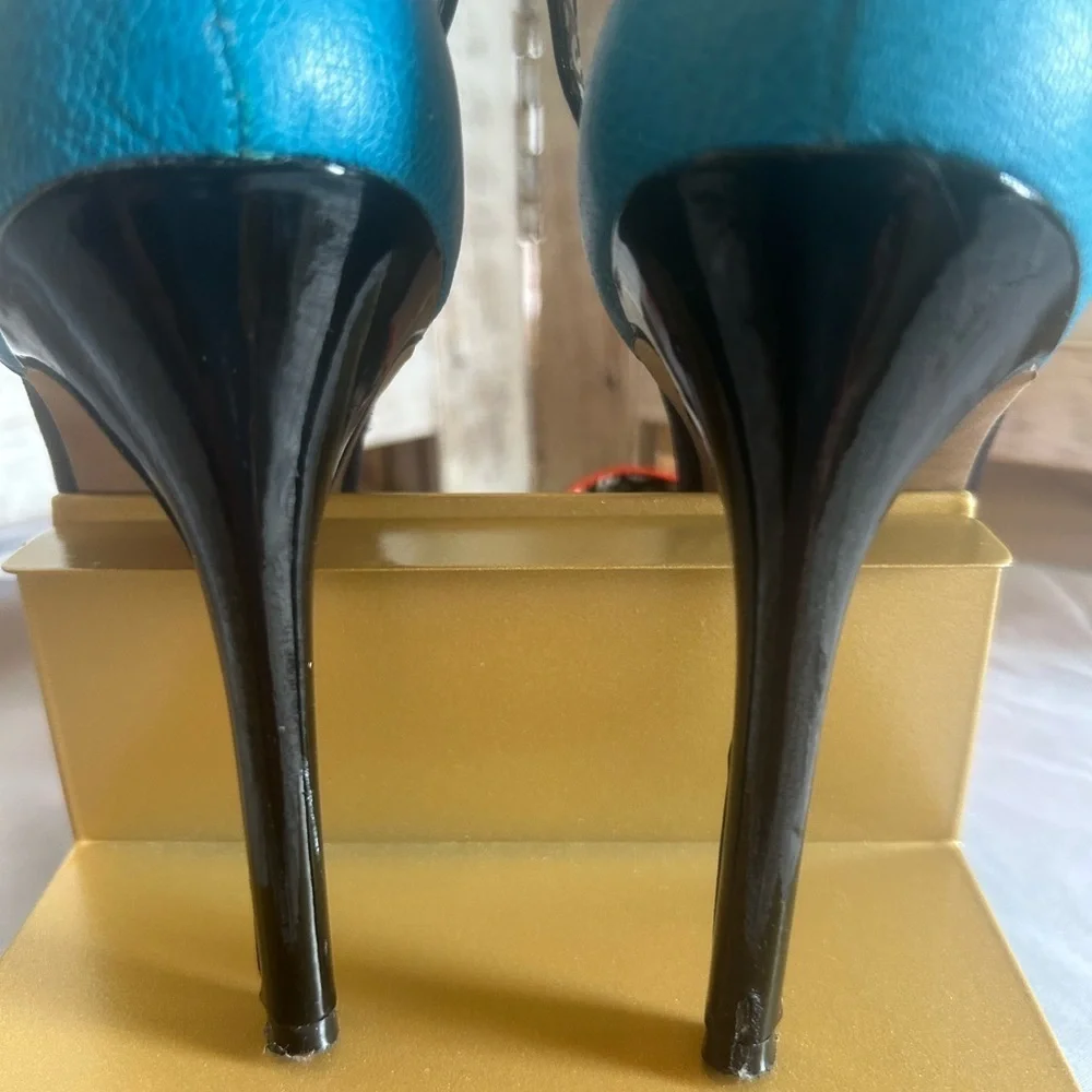 Jessica Simpson Red and Blue Heels